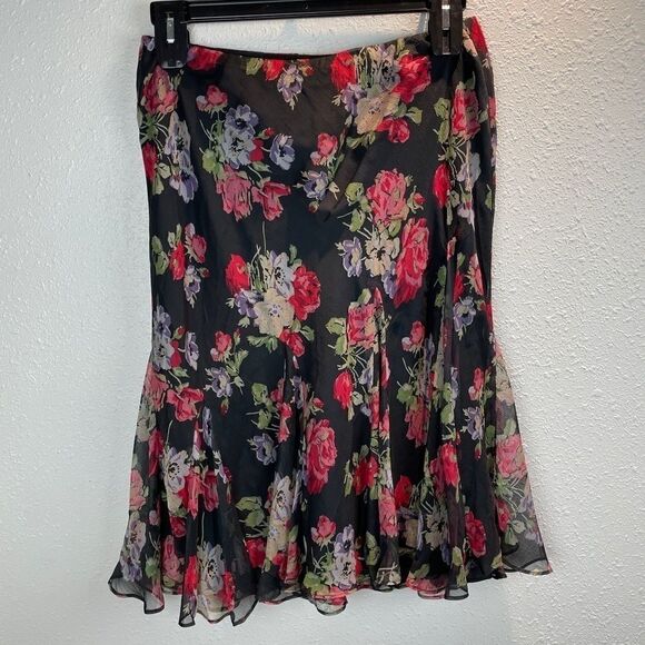 NWT Lauren Ralph Lauren Floral Skirt Size M - Picture 1 of 5
